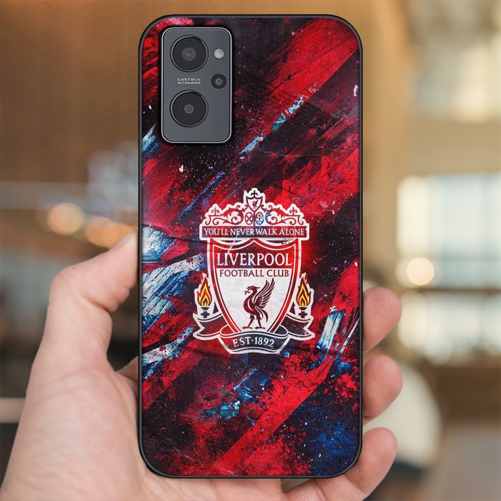 Ốp lưng Realme 9i viền đen in hình Liverpool FC