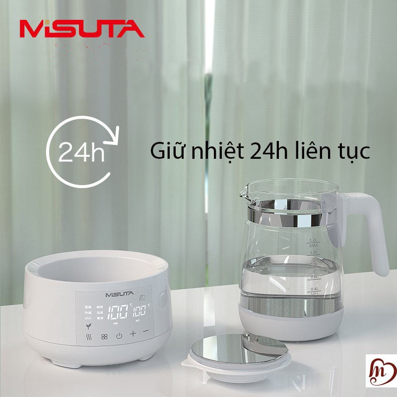 Bình đun nước pha sữa - Máy đun nước pha sữa Misuta 1,2L mẫu mới nhất