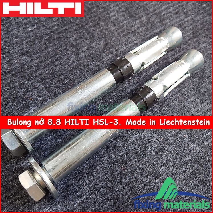 Bulong nở 8.8 HILTI HSL-3 Heavy duty. Made in Liechtenstein (Thanh lý M12, M16)