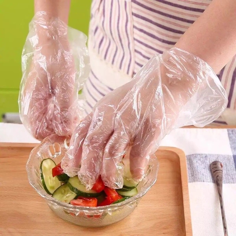Hộp 200 Bao tay nilon dùng 1lần tiện lợi