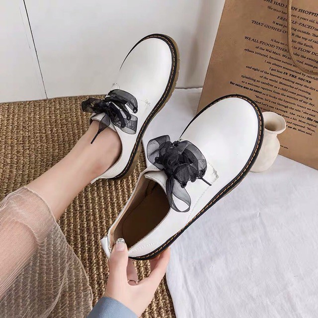 (Hàng Order) Giày bốt da lì cổ thấp