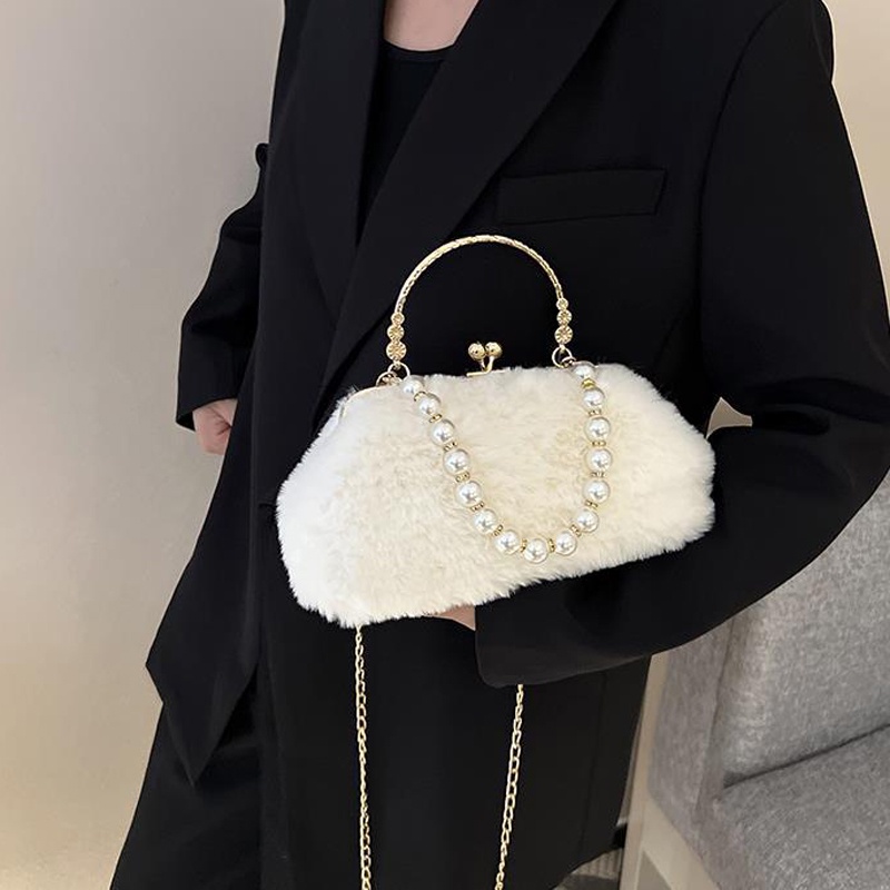 Túi Đeo Chéo Phối Lông Thời Trang Cho Nữ