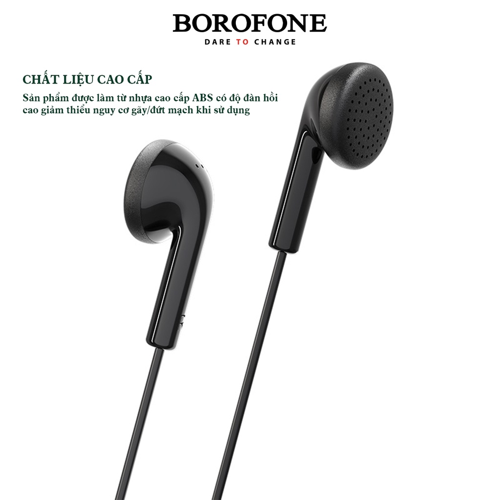 Tai nghe có dây nhét tai BOROFONE BM40 Sage - AK Mobile