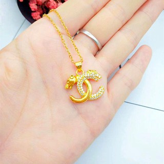 🔥Hot🔥Vòng cổ da báo 24k Trang sức mạ vàng Thời trang nam Vòng cổ nữ Không phai
