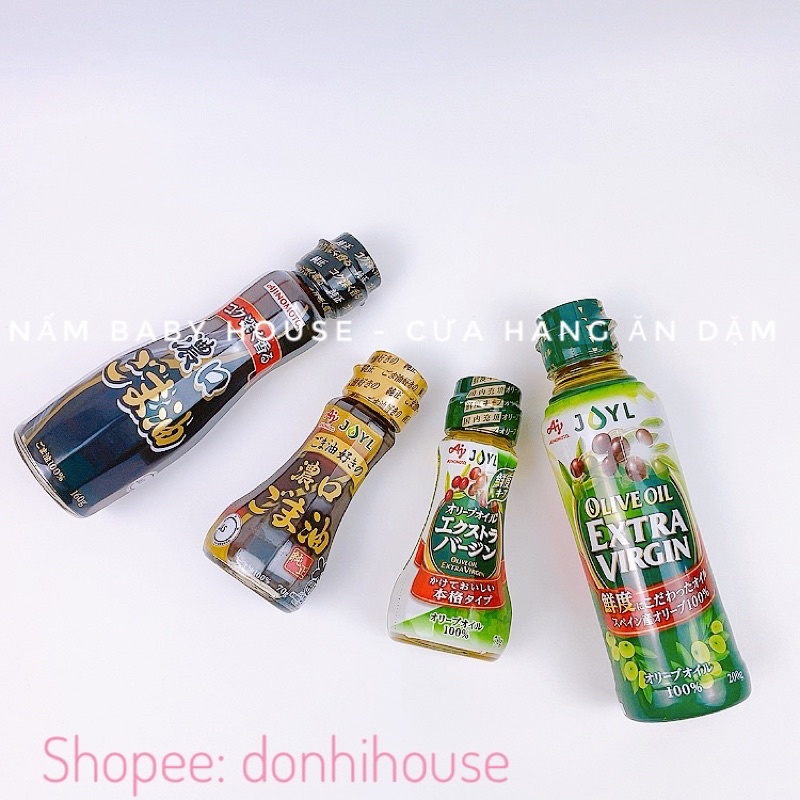 Date 2025 Dầu olive Ajinomoto Nhật Bản cho bé ăn dặm từ 6 tháng - dầu ăn nêm cháo cho bé  70g,160g