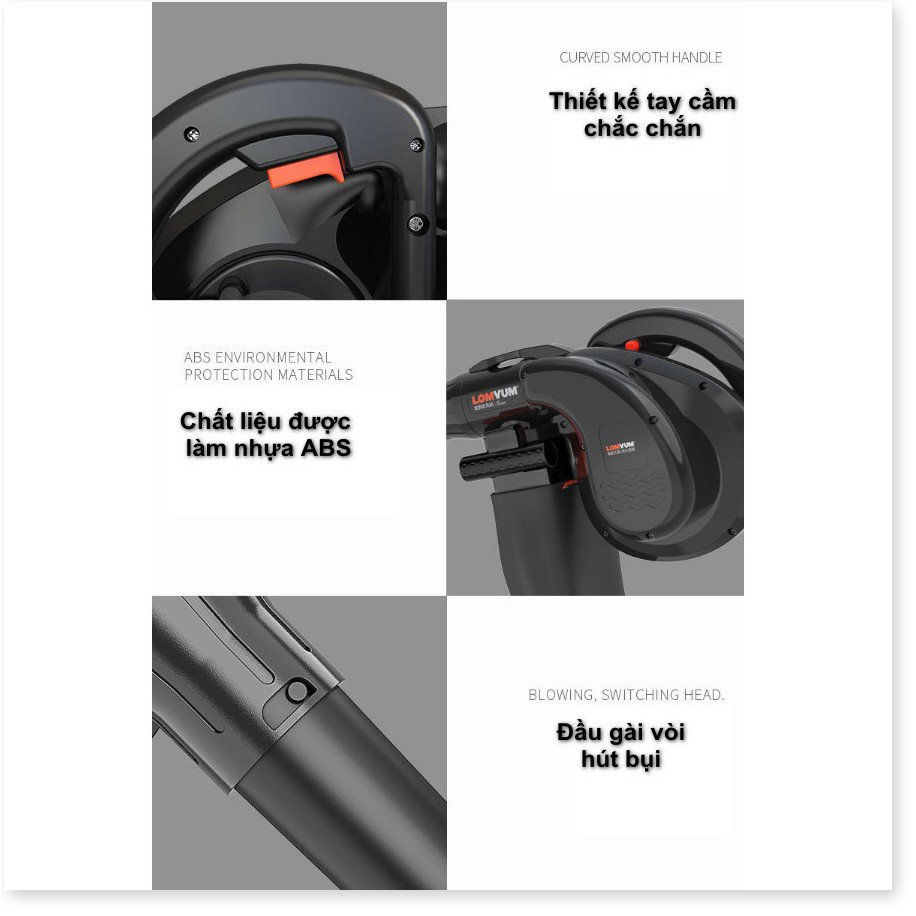 ✔️ Máy hút thổi bụi công nghiệp LomVum 1500w  🔝🔝🔝 | BigBuy360 - bigbuy360.vn