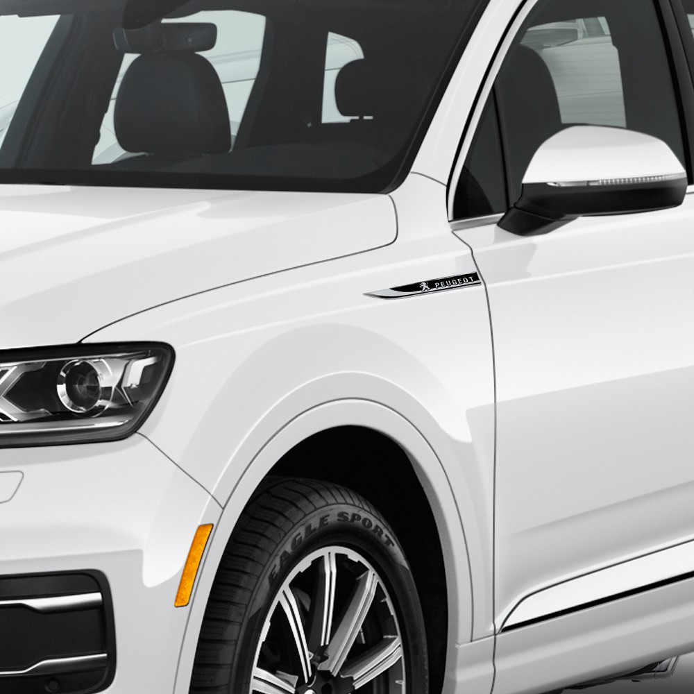 Set 2 miếng dán kim loại dành cho trang trí xe hơi Peugeot 206 308 3008 107 407 406 408 208 301 2008 307 207