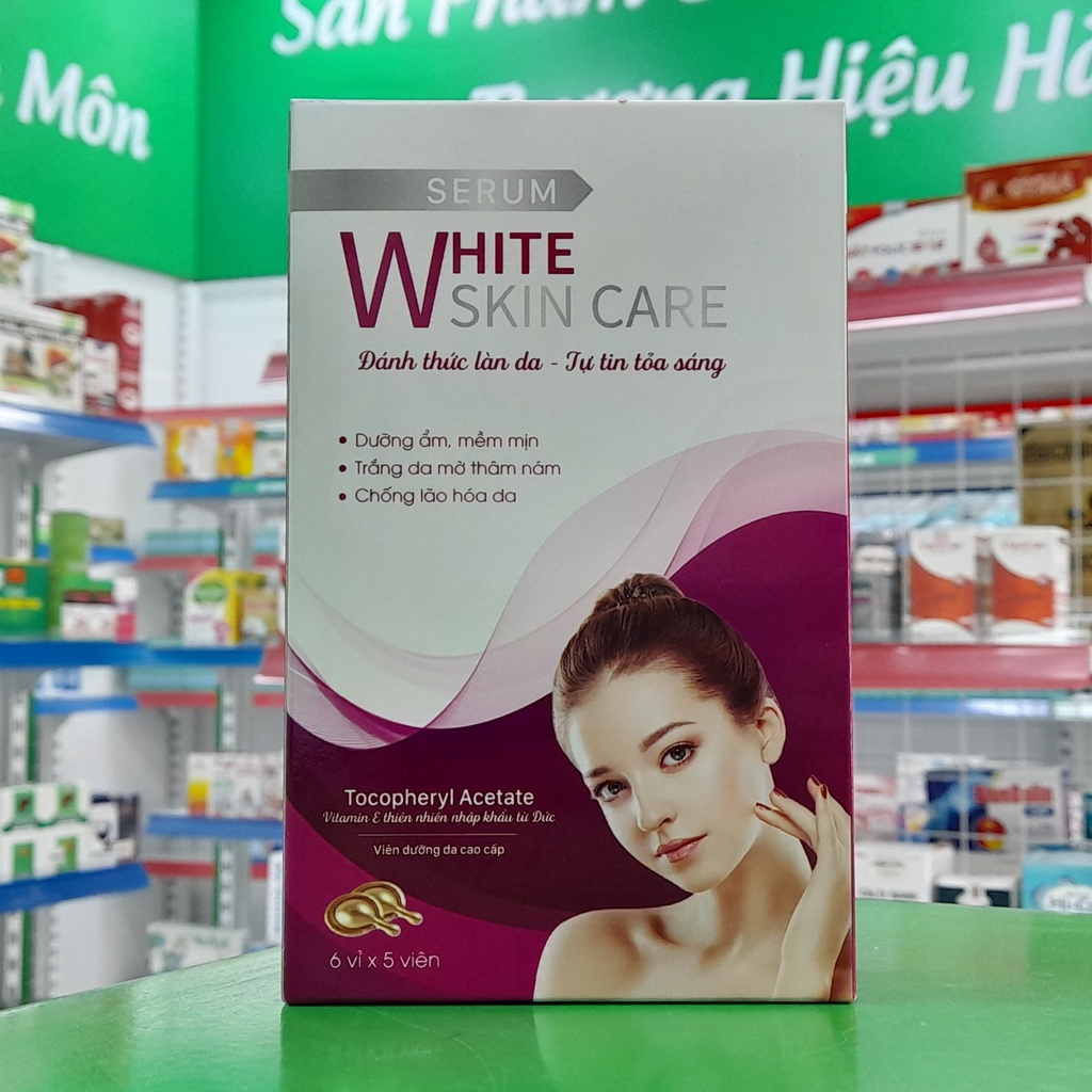 Serum White Skin Care, Hỗ trợ ngăn ngừa làm mờ các vết thâm nám, sạm da, tàn nhang, nếp nhăn, tăng tính đàn hồi cho da