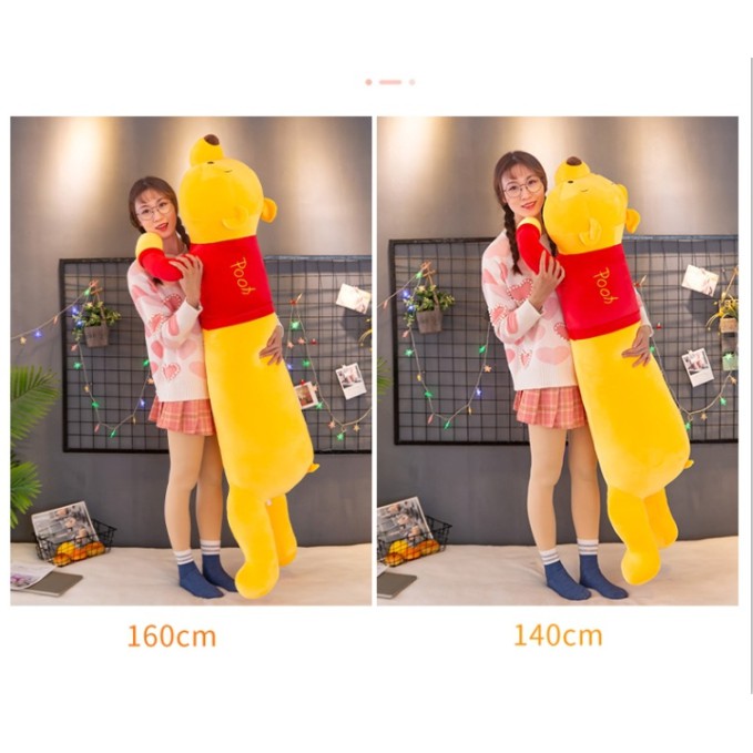 Gấu Pooh Nhồi Bông Dài 80cm - 140cm Hoạt Hình Dễ Thương