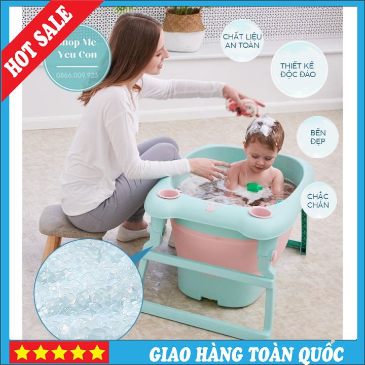 Chậu Tắm Gấp Gọn Chất Liệu Nhựa ABS Có Thể Làm Bể Bơi, Bồn Tắm Cho Trẻ Em, Chậu Tắm Thành Cao Cho Bé ♻️SIÊU TIỆN LỢI♻️