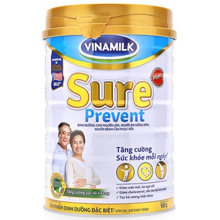 Sữa bột vinamilk Sure Prevent Lon 900g .