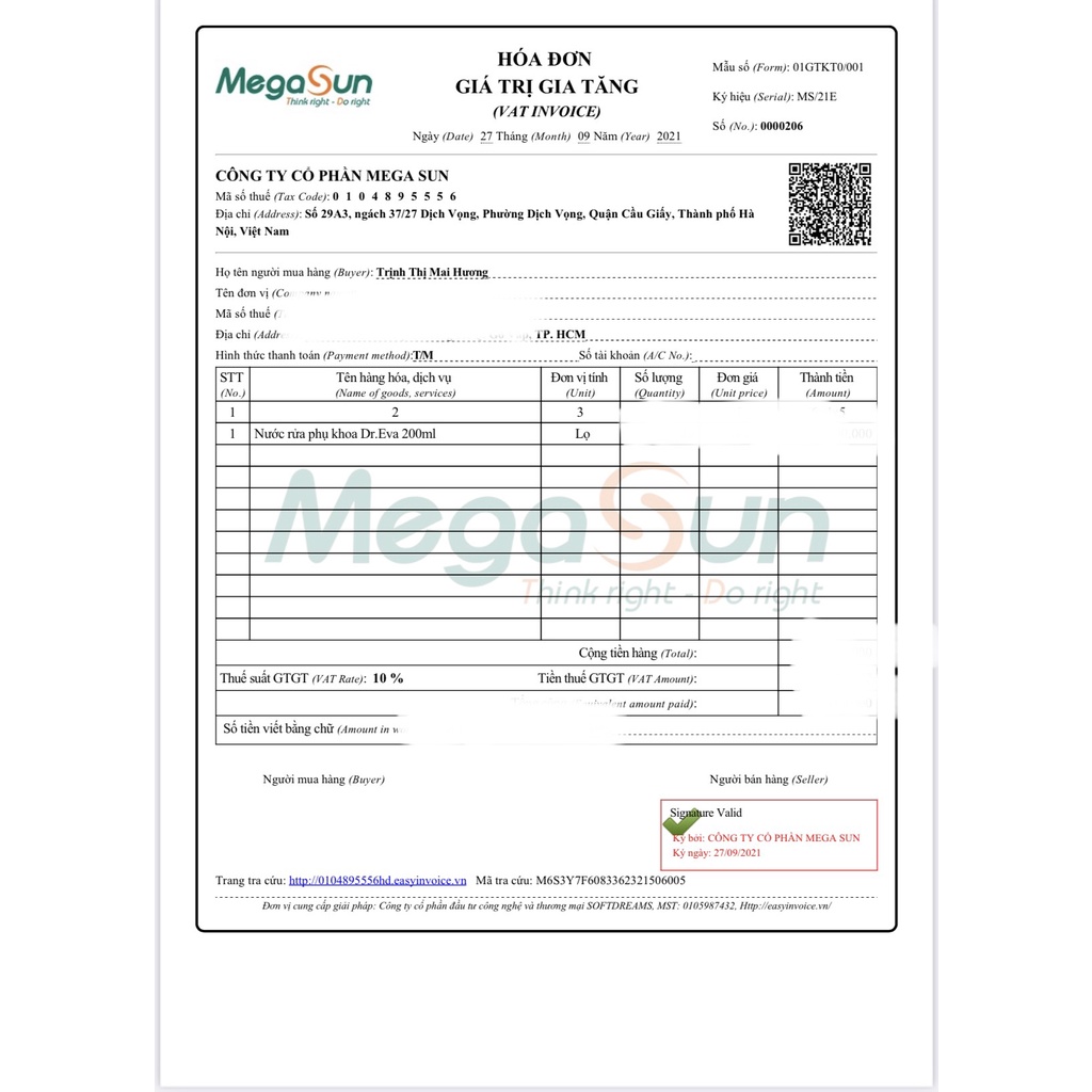 Dung dịch vệ sinh phụ nữ Giảm Ngứa Dr Eva 200ml