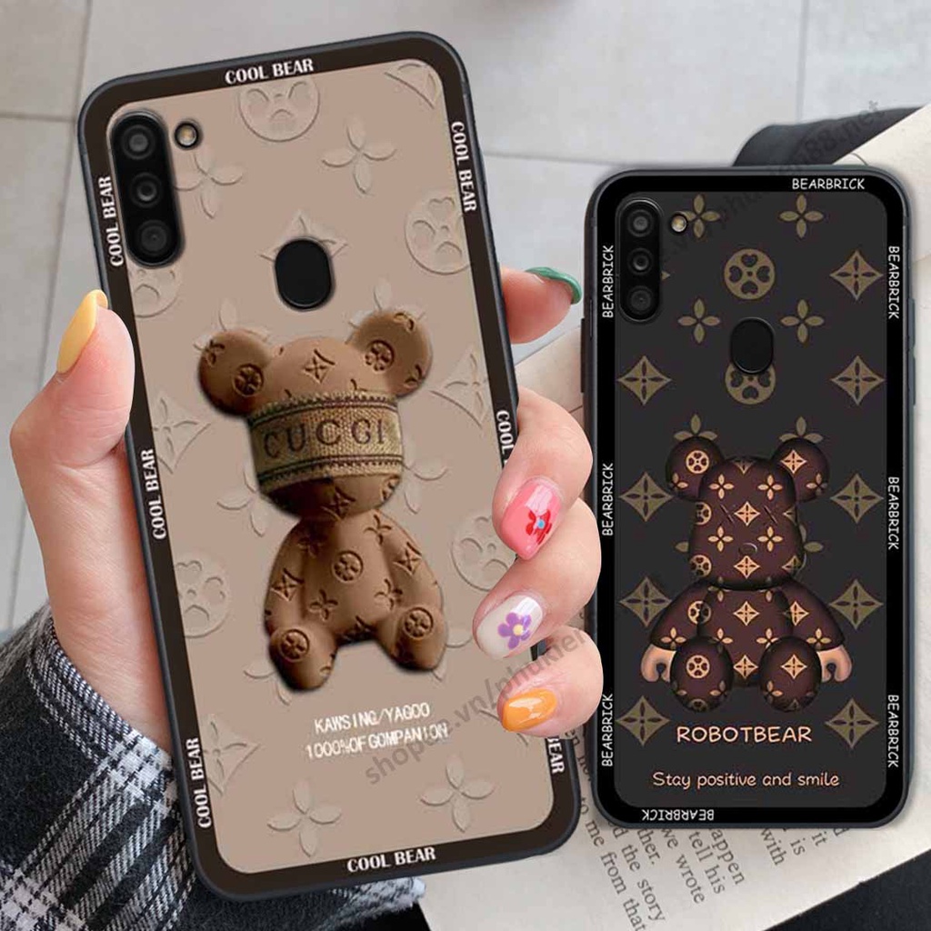 Ốp Samsung A11 / M11 bear, k@ws thương hiệu phong cách ốp lưng thời trang cao cấp