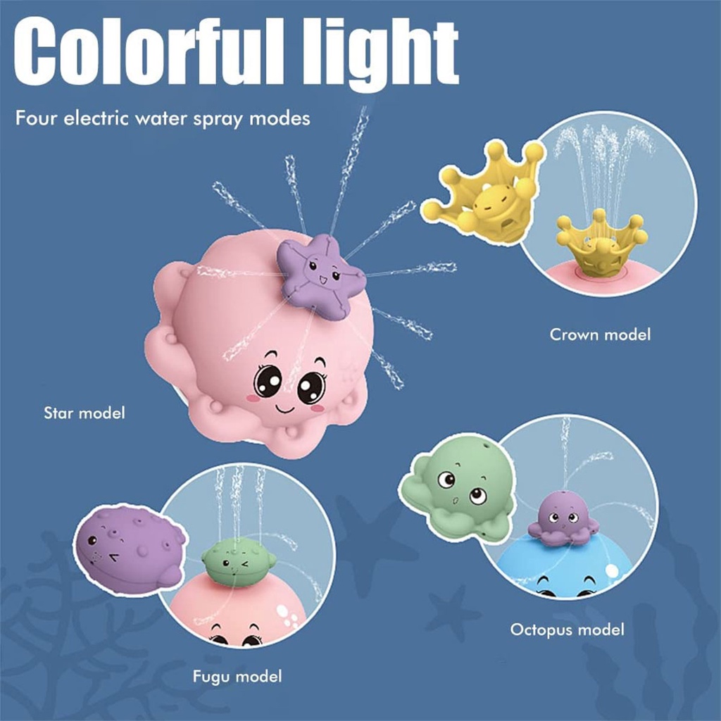 JJJ Đồ Chơi Hình Cua Phun Nước Chạy Bằng Điện Chống Thấm Nước Cho Bé 1-Sshc75