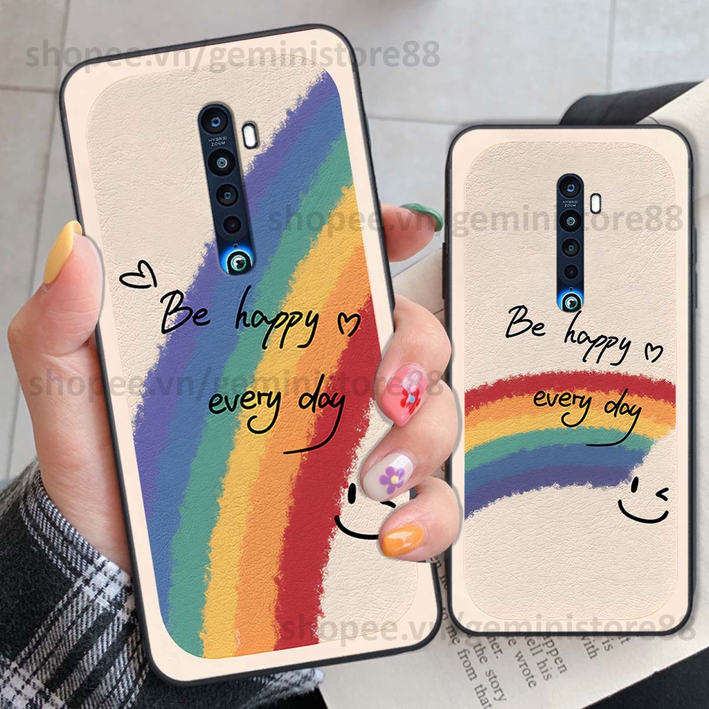 Ốp Oppo Reno 2f / Reno2 F in hình cô gái be happy trẻ trung cá tính năng động