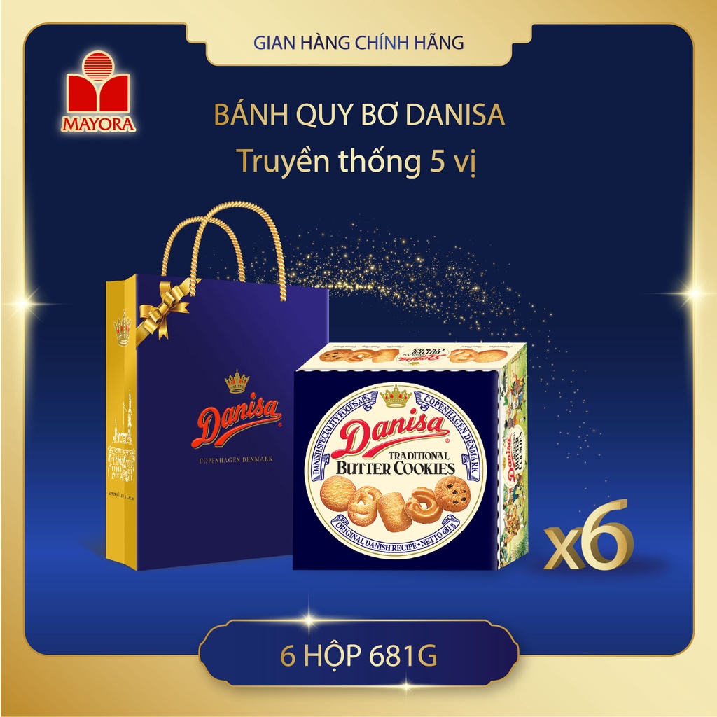 Combo 6 Hộp Bánh Quy Bơ Danisa 681g