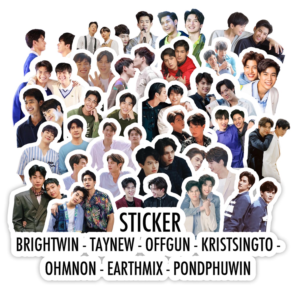 SET 10 30 50 hình sticker BrightWin Ohmnon TayNew KristSingto OffGun