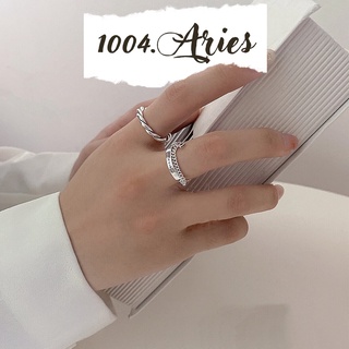 Nhẫn 2 chiếc bạc cá tính phong cách hàn - 1004.ARIES