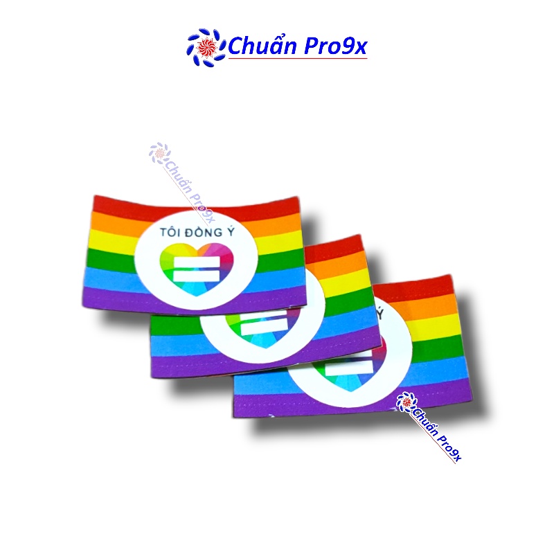 Sticker LGBT Tôi Đồng Ý ( hình chữ nhật )