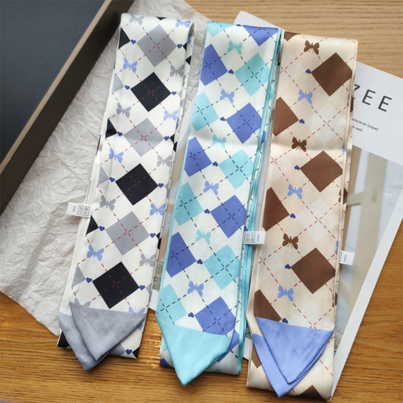 Oneri Khăn Choàng Cổ Dài Kẻ Sọc Vuông