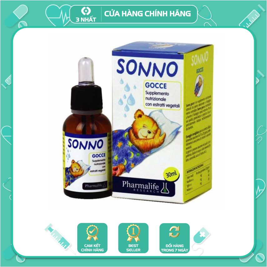 Sonno Bimbi thực phẩm bảo vệ sức khoẻ hỗ trợ cho bé ngủ ngoan, không quấy khóc