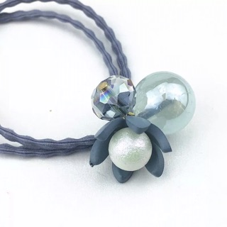 PKT932024 - Sỉ 10 buộc tóc hoa đá tròn hàn quốc nhiều màu