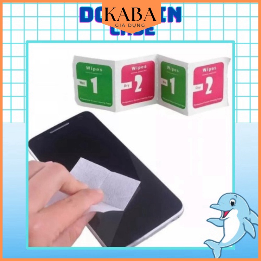 Khăn giấy Lau 1 2 kính cường lực iphone 5/5s/6/6s/7/7plus/8/8plus/plus/x/xr/xs/11/12/pro/max KABA