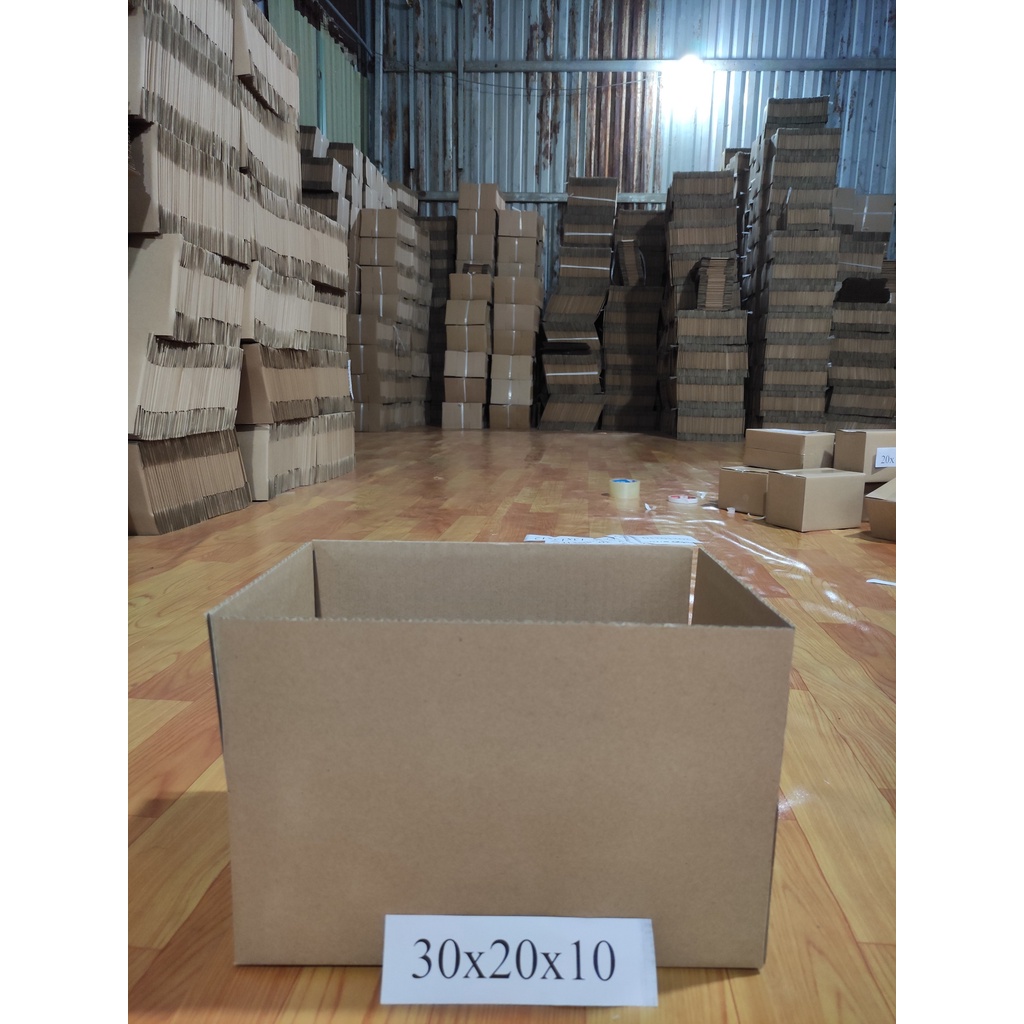 Thùng carton size lớn 30x20x10 bộ 50 không in