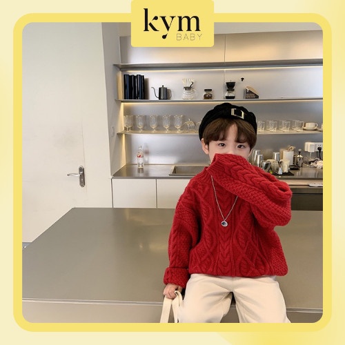 Áo len cao cấp vặn thừng dài tay dáng rộng sành điệu cho bé A573