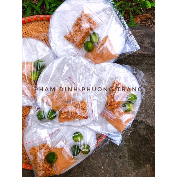 [Đồ Ăn Vặt]  COMBO Bánh Tráng Phơi Sương + Muối Nhuyễn + Hành Phi - Bánh Tráng Cô Bé