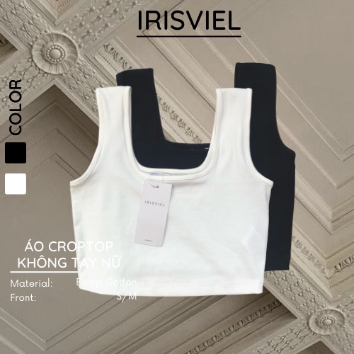 Áo 3 Lỗ Croptop Nữ, Áo Thun Chất Borip Không Tay Freesize IRISVIEL