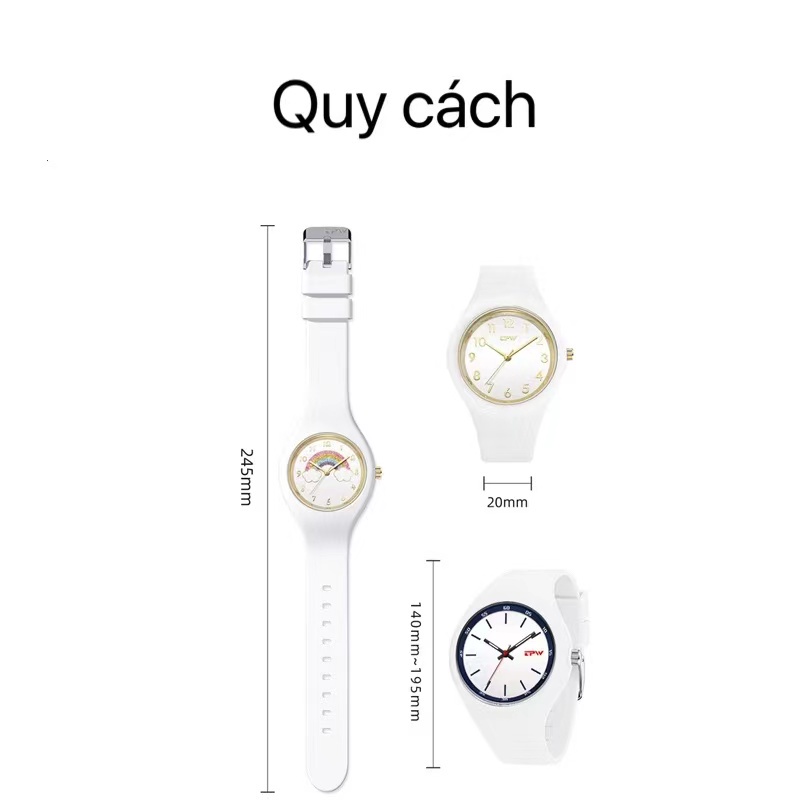 Đồng hồ nữ,TPIV chính hãng dây đeo silicol mặt tròn | BigBuy360 - bigbuy360.vn