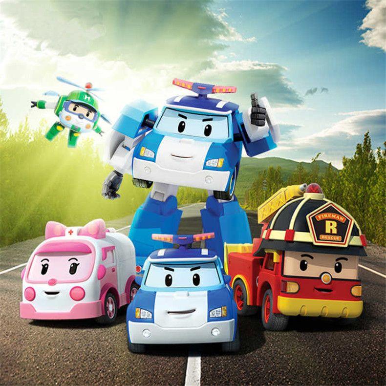 Đồ chơi robot Polly biến hình đội cứu hỏa và xe cảnh sát