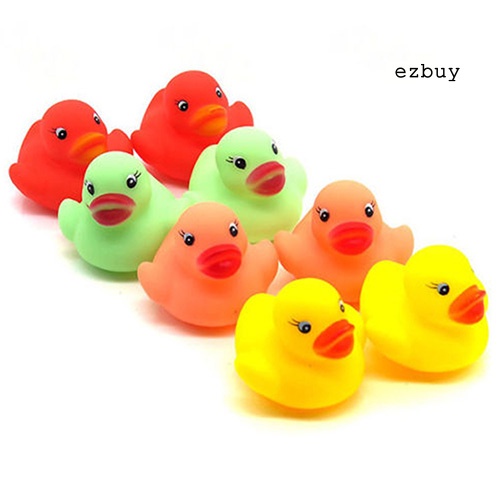 Bộ 12 đồ chơi bồn tắm hình chú vịt nhiều màu tùy chọn có âm thanh vui nhộn cho bé
