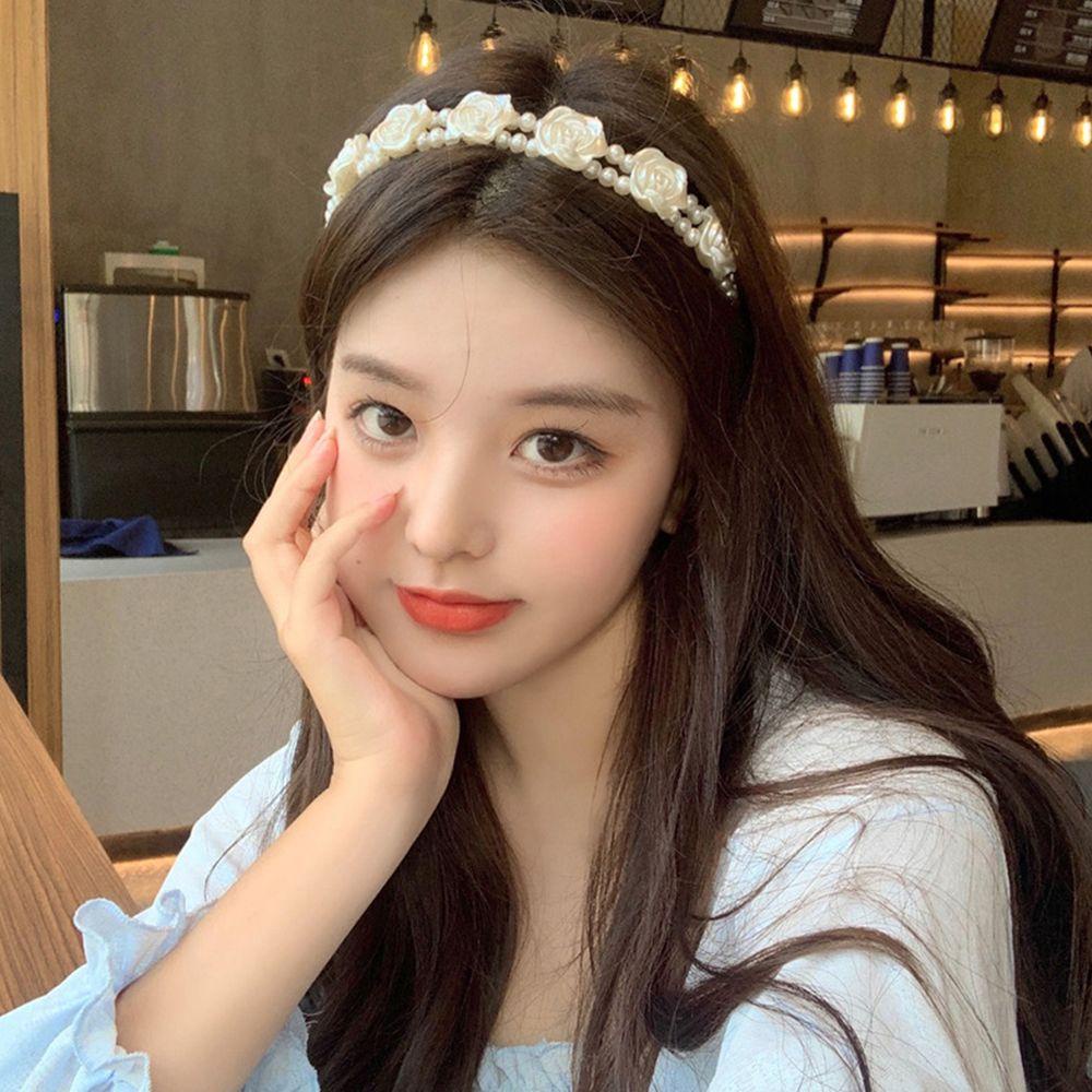 ANEMONE Băng Đô Cài Tóc Hai Lớp Toàn Diện Phong Cách Hàn Quốc Ngọt Ngào Cho Nữ