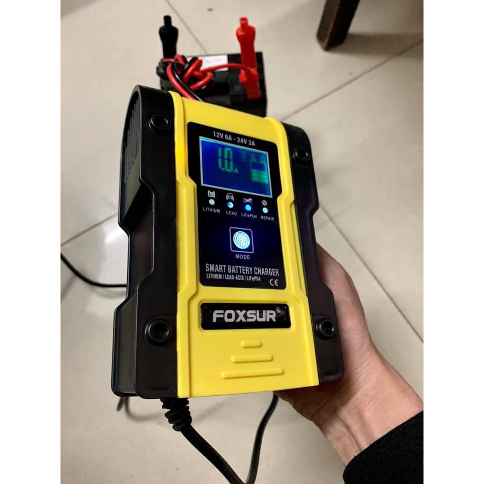 SẠC ẮC QUY CỰC KỲ THÔNG MINH FOXSUR