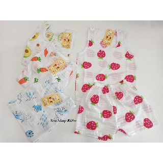 Bộ Ba Lỗ Sợi Tre Cho Bé (Size 6-16kg) (SP001148 )