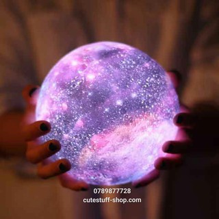 Đèn Ngủ Mặt Trăng 3D Galaxy Cảm Ứng