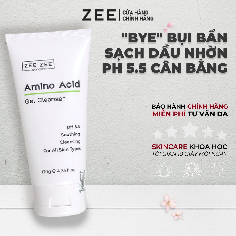 Gel rửa mặt Amino Acid tạo bọt cân bằng ph 5.5 cho da nhạy cảm | ZEE ZEE Skincare 120g