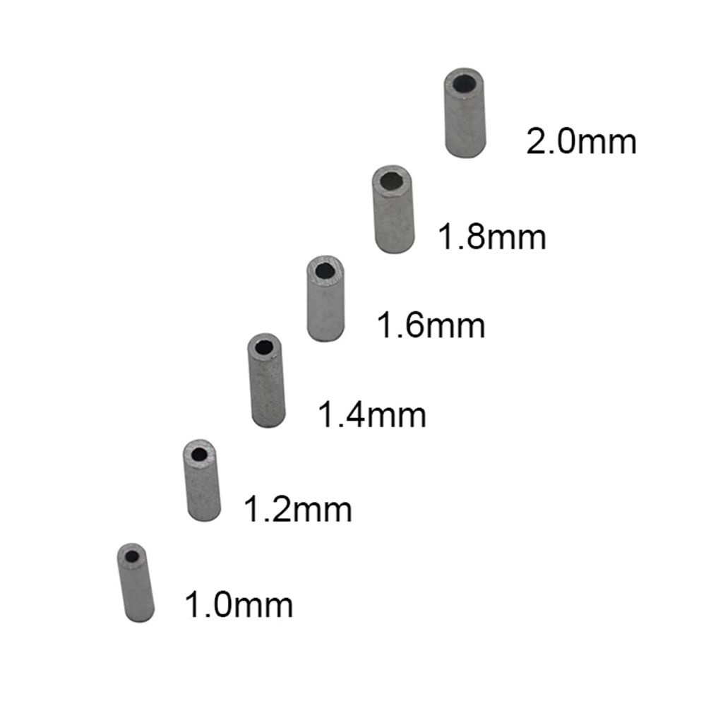 Set 100 ống bọc dây câu cá bằng nhôm chất lượng cao
