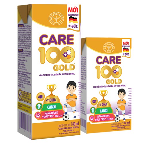 Sữa bột pha sẵn Care 100 Gold cho trẻ biếng ăn, thấp còi loại 110ml