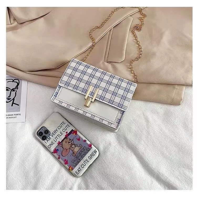 Túi đeo vai nữ họa tiết kẻ sọc 2023