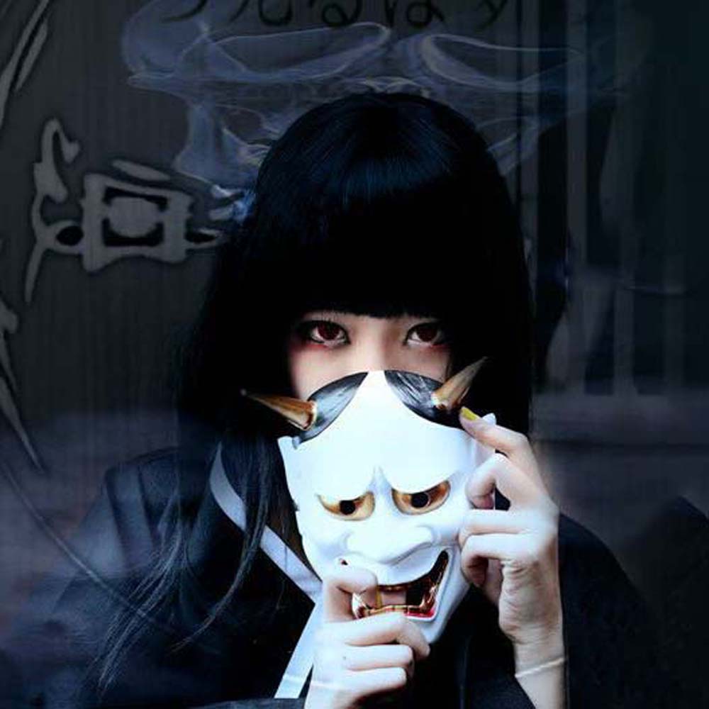 Mặt Nạ Nhựa Hóa Trang Nhân Vật Anime Kabuki Nhiều Màu Sắc