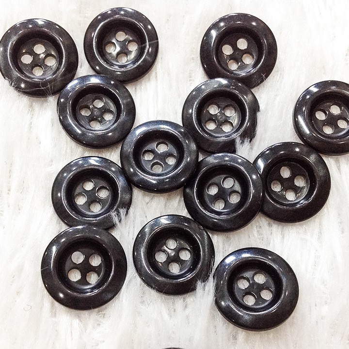 Nút áo 3d cúc vân sáng xà cừ khuy sơ mi in chữ đính kết trang phục đẹp size 1.5cm