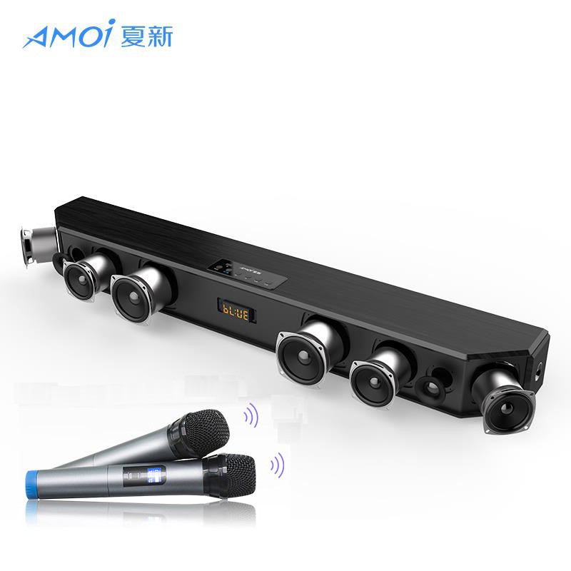 Loa Thanh Soundbar 5.1 Bluetooth Hát Karaoke Amoi L9 Tặng Kèm 2 Micro Không Dây