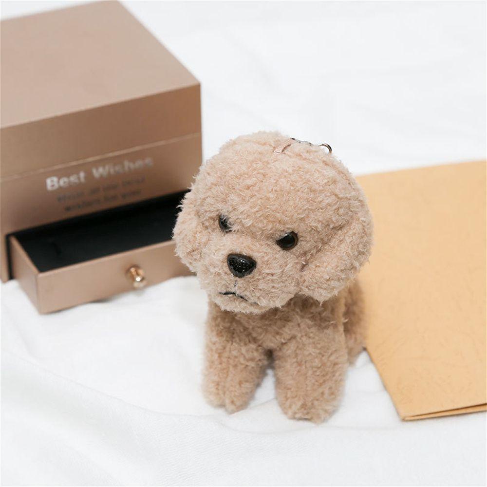 Thú Nhồi Bông Hình Chú Chó Teddy 12cm Treo Ba Lô / Móc Khóa Trang Trí Nội Thất