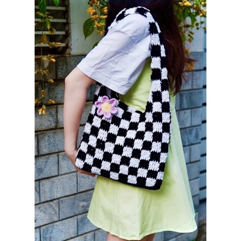 Túi len caro đan móc len thủ công Nhà Santori Shop