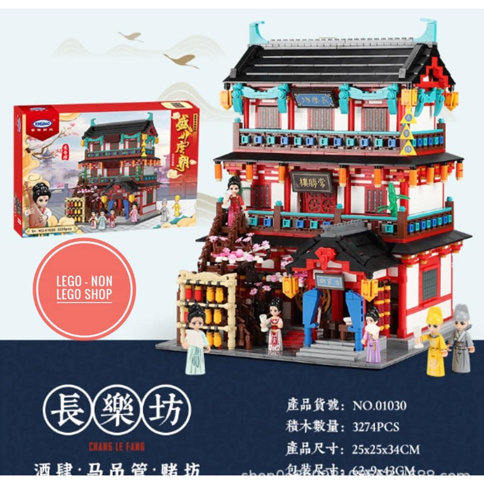 Lego - Xingbao 01030 ( Xếp Hình Quảng Trường Lớn Và Tửu Lâu 3274 Mảnh )