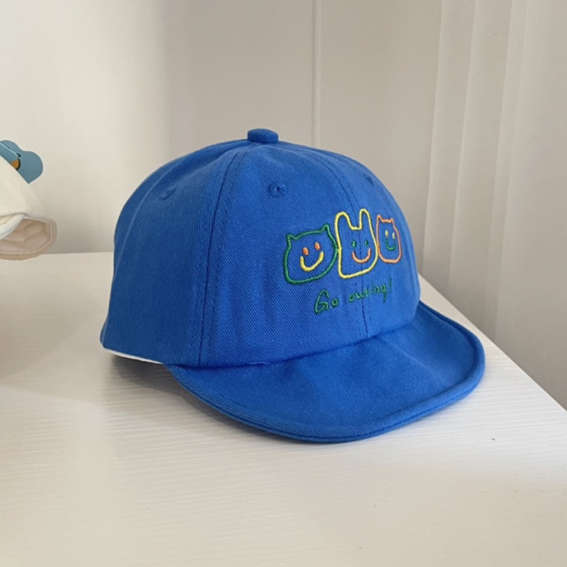 Nón Vành Mềm In Hình Mặt Cười Dễ Thương Thời Trang Xuân Hè Cho Bé