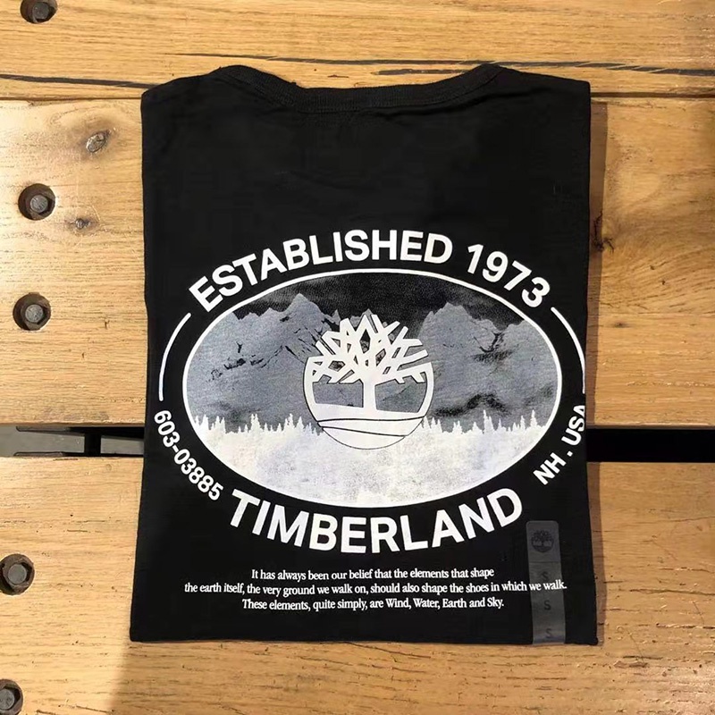 Timberland Áo Thun Tay Ngắn Cổ Tròn In Hình Ban Bailan Trẻ Trung Hợp Thời Trang Hè Cho Nam